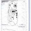 Scanned image of rock art panel sketch, Scotland's Rock Art Project, Kilmichael Glassary 3, Kilmartin, Argyll and Bute