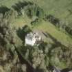 Oblique aerial view centred on the tower-house, taken from the W.