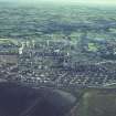 Oblique aerial view centred on the oil refinery, taken from the NE.