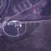 Oblique aerial view centred on the construction of the Falkirk Wheel, taken from the W.