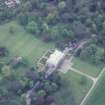 Oblique aerial view of house and gardens taken from the NE