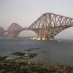 View from SW of the Forth Bridge.  Also shows two of the former Queensferry passage car ferries