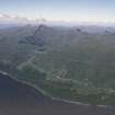 General oblique aerial view looking across Loch Awe towards Ben Cruachan and Cruachan reservoir, taken from the SE.