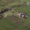 Oblique aerial view of Iona Abbey, taken from the south east, centred on the abbey.