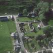 Oblique aerial view of Iona Nunnery, taken from the north east, centred on the nunnery.