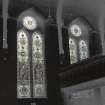 Glasgow, 64-100 Bothwell Street, Christian Institute and YMCA. interior.
View of stained glass windows in North wall.