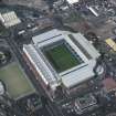 Oblique aerial view centred on Ibrox Stadium.