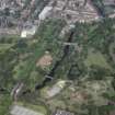 Oblique aerial view of the University of Glasgow and Kelvingrove Park.