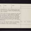 Clairinish, NS49SW 3, Ordnance Survey index card, page number 2, Verso