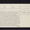 Clairinish, NS49SW 3, Ordnance Survey index card, page number 1, Recto