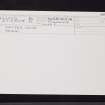 Catter House, NS48NE 19, Ordnance Survey index card, Recto