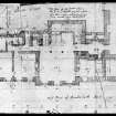 Photographic copy of drawing showing plan of W block.