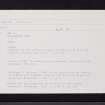 Auchenbowie House, NS78NE 15, Ordnance Survey index card, Recto