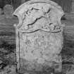 Detail of headstone.