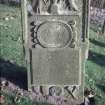  View of headstone to Elizabeth Amner d. 1787 Carmyllie Parish Churchyard.