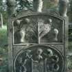  View of headstone to Alexander Thomson, gardener, Cortachy Parish Churchyard.