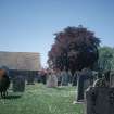 General view of Kirkyard, Edzell Old Parish Church burial ground.