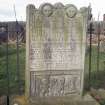 View of headstone to Buchanan family c. 1751, Pert Old Parish Churchyard.