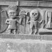 Detail  of  headstone  to Buchanan  family  showing death figures, Pert Old Parish Churchyard.