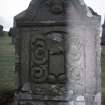 View of Headstone to James Orr 1748 with winged soul and inscription, Maryton Parish Churchyard.