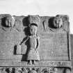 View of headstone to Margaret Webster d. 1744 aged 6, Monikie  Parish Churchyard.