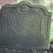 View of headstone 1750 to Elizabeth Gibson, merchant, Panbride Parish Churchyard.