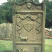 View of headstone to William Todd, farmer, d. 1815, St Madoes Parish Church burial ground.