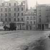 View of the front facades of 17-37 Buccleuch Street, Edinburgh and the corner of 37 Buccleuch Place seen from Buccleuch Place from the West South West.