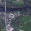 Oblique aerial view centred on the town of Dunkeld with road bridge and cathedral adjacent, taken from the N.