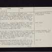 Miscellaneous index card, NX97NE (M), Ordnance Survey index card, page number 2, Verso