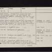 Miscellaneous index card, NX97NE (M), Ordnance Survey index card, page number 3, Recto