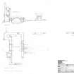 Auldhame, Seacliff; Scanned copy of pencil survey drawing of ground plan and section A-A1