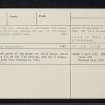 Miscellaneous Index Card, NM82SE (M), Ordnance Survey index card, Recto