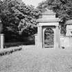 View of Keir House lodge and gates from SE.