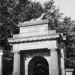 Detail of archway, Keir House gates.